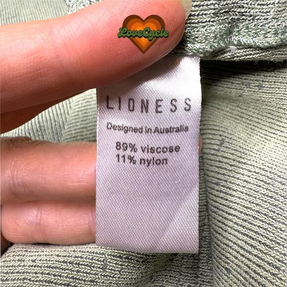 Women's Lioness Sage Green Military Minds Drawstring Mini Dress – Size L - Picture 5 of 5